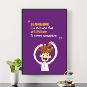 Tranh Động Lực - Learning is a Treasure That Will Follow Its Owner Everywhere